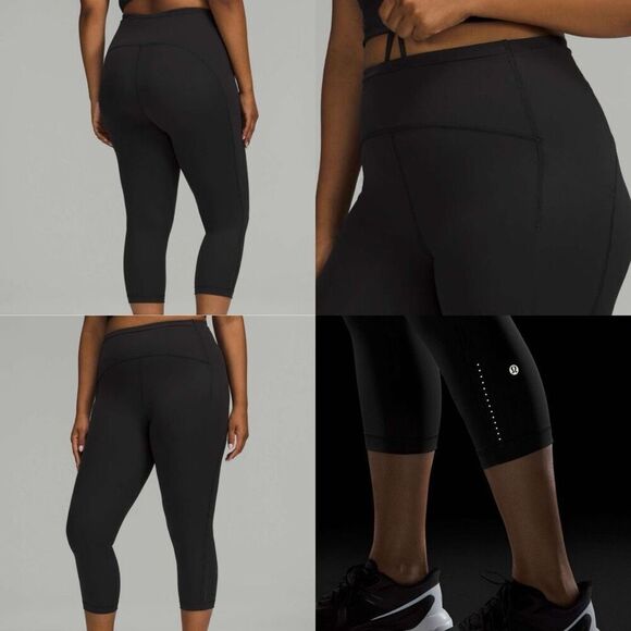 Lululemon Swift Speed High-Rise Crop 21" Black size 4 - Picture 1 of 8